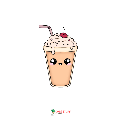 a cartoon of a milkshake