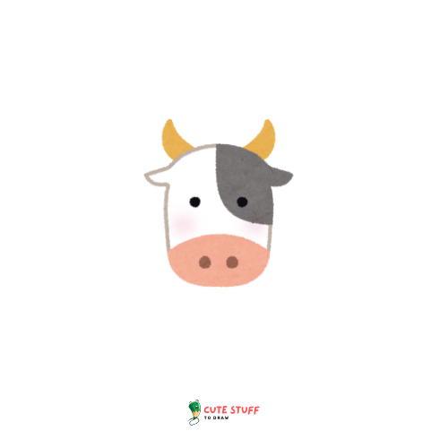 Cartoon of a cute cow